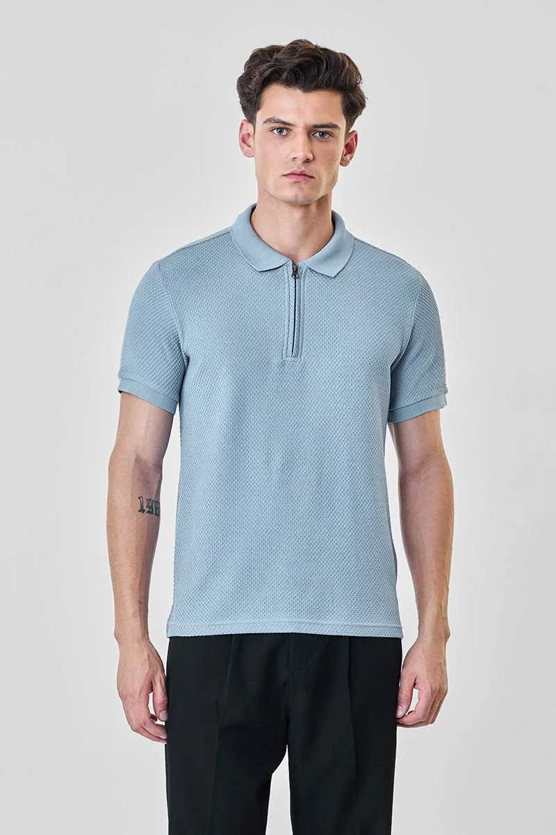 سنيتش تيشيرت بولو بسحاب بقصة عادية